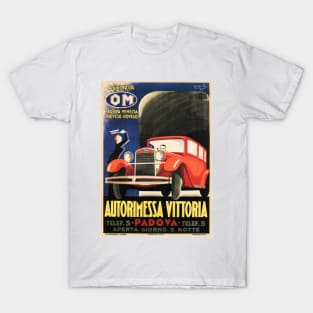 Autorimessa Vittoria Italy Padova Vintage Car T-Shirt